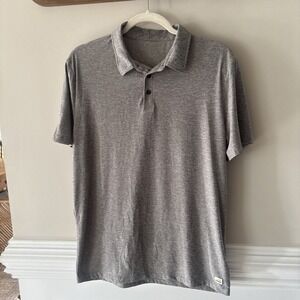Vuori Polo Shirt Mens Medium Gray Performance Athletic Golf Lightweight